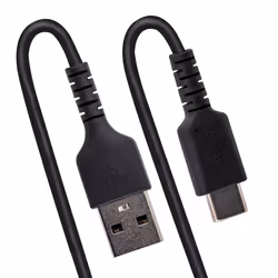 StarTech.com Câble USB vers USB-C de 1m - Cordon USB USB-C Enroulé à Usage Intensif - Câble USB-A vers USB-C en Fibre Aramide Robuste - Chargeur USB-C M/M - Adaptateur Thunderbolt 3 Noir - Vue supplémentaire 5