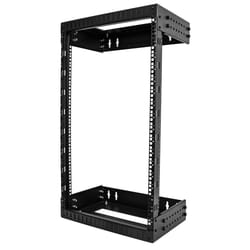 StarTech.com Rack Réseau Mural 18U à 2 Montants, Rack Serveur 19" à Cadre Ouvert avec Profondeur Ajustable, Rack de Données Mural pour IT/AV/Panneau de Patch/ Equipement IT - Écrous et Vis de Fixation Inclus