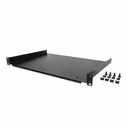 StarTech.com Étagère Rack 19 pouces 1U - Plateau Rackable Universel - Étagère Baie de Brassage - Étagère Cantilever Rack 19" - Capacité 25kg - Rangement Rack Informatique - Profondeur 30cm (12"), Noir - Vue supplémentaire 5
