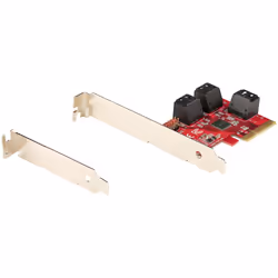 StarTech.com Carte PCI Express SATA 6 ports - Carte Contrôleur PCIe SATA - 6Gbps - ASM1166 Non-Raid - Convertisseur PCI Express 3.0 vers SATA - Connecteurs SATA Empilés - Carte d'Extension SATA - Vue supplémentaire 10