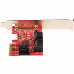 StarTech.com Carte PCI Express SATA 6 ports - Carte Contrôleur PCIe SATA - 6Gbps - ASM1166 Non-Raid - Convertisseur PCI Express 3.0 vers SATA - Connecteurs SATA Empilés - Carte d'Extension SATA - Vue supplémentaire 5
