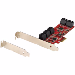 StarTech.com Carte PCI Express SATA 10 ports - Carte Contrôleur PCIe SATA - 6Gbps - ASM1166 Non-Raid - Convertisseur PCI Express 2.0 vers SATA - Connecteurs SATA Empilés - Carte d'Extension SATA - Vue supplémentaire 10