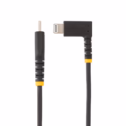 StarTech.com Câble USB-C vers Lightning de 1m - Cordon de Charge/Syncronisation USB Type-C vers Lightning en Fibre Aramide à Angle Droit - Chargeur USB C à Lightning - Certifié Apple Mfi - Câble USB C vers Iphone