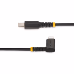 StarTech.com Câble USB-C vers Lightning de 1m - Cordon de Charge/Syncronisation USB Type-C vers Lightning en Fibre Aramide à Angle Droit - Chargeur USB C à Lightning - Certifié Apple Mfi - Câble USB C vers Iphone