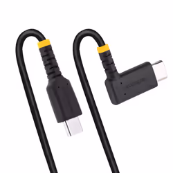 StarTech.com Câble de Charge USB C de 15cm - Cordon USB-C, 60W PD 3A - Câble USB C Coudé Noir - Fibre Aramide Robuste - Câble USB 2.0 Type C - Chargeur Rapide USB C - Vue supplémentaire 5