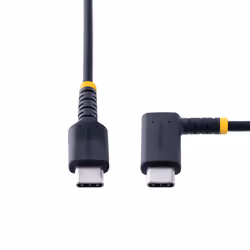 StarTech.com Câble de Charge USB C de 2m - Cordon USB-C, 60W PD 3A - Câble USB C Coudé Noir - Fibre Aramide Robuste - Câble USB 2.0 Type C - Chargeur Rapide USB C - Vue supplémentaire 4