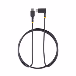 StarTech.com Câble de Charge USB C de 2m - Cordon USB-C, 60W PD 3A - Câble USB C Coudé Noir - Fibre Aramide Robuste - Câble USB 2.0 Type C - Chargeur Rapide USB C - Vue supplémentaire 6