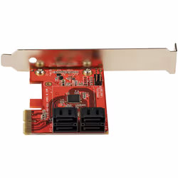 StarTech.com Carte PCI Express SATA 4 ports - Carte Contrôleur PCIe SATA - 6Gbps - ASM1166 Non-Raid - Convertisseur PCI Express 3.0 vers SATA - Connecteurs SATA Empilés - Carte d'Extension SATA - Vue supplémentaire 4
