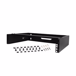 StarTech.com Support de Réseau Mural 2U - 14In. Profondeur (profil bas) - Support pour Panneau de Brassage 19" pour Serveur peu Profond, Équipement Informatique, Commutateurs de Réseau - Capacité de Poids de 77lbs/35kg, Noir - Vue supplémentaire 5