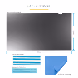 StarTech.com Filtre de Confidentialité Écrans PC 24 pouces - Écran Confidentialité Ordinateur - Filtre Ordinateur Réduction Lumière Bleue - Écrans Larges 16:10 - Mat/Brilliant - +/- 30 Degrées - Vue supplémentaire 15