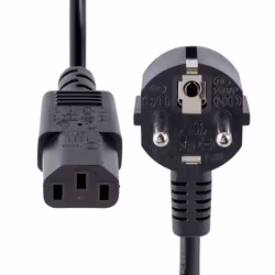 StarTech.com Cordon d'Alimentation PC de 1m - Câble Alimentation, 18AWG, 10A 250V - Cordon d'Alimentation pour Ordinateur Schuko UE vers C13 - Câble Alimentation TV/moniteur - Câble Schuko CEE 7/7 à IEC 60320 C13 - Vue supplémentaire 4