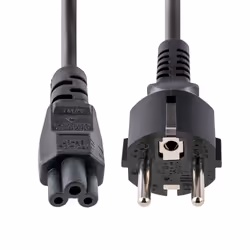 StarTech.com Câble d'Alimentation pour Ordinateur Portable de 3m - Prise EU vers Connecteur C5, 2,5A 250V - Cordon d'Alimentation Clover Leaf/Mickey Mouse - Cordon Alimentation PC Portable - Vue supplémentaire 4