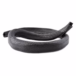 StarTech.com Gaine de Câble Tressée de 3m - Organisateur de Câble Gros Calibre, 3cm de Diamètre - Protège Câble Électrique en Polyester - Gaine Cache Câble Informatique - Manchon de Câble pour PC