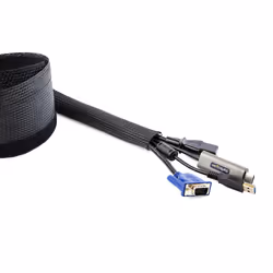 StarTech.com Gaine de Câble Tressée de 3m - Organisateur de Câble Gros Calibre, 3cm de Diamètre - Protège Câble Électrique en Polyester - Gaine Cache Câble Informatique - Manchon de Câble pour PC - Vue supplémentaire 6