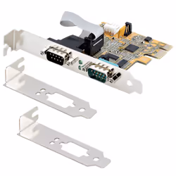 StarTech.com Carte Série PCI Express à 2 ports - Carte d'Extension Série PCIe vers RS232 (DB9) - Adaptateur PCIe avec UART 16C1050, Supports Standard ou Profil Bas - Carte PCIe 2 Ports, Rétention COM, Win et Linux - Vue supplémentaire 10
