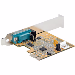 StarTech.com Carte Série PCI Express à 1 port - Carte d'Extension Série PCIe vers RS232 (DB9) - Adaptateur PCIe avec UART 16C1050, Supports Standard ou Profil Bas - Rétention COM, Windows et Linux