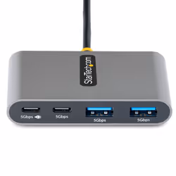 StarTech.com Hub USB-C à 4 Ports avec 100W Power Delivery Pass-Through - Hub USB 3.0 4 Ports - USB-C vers USB-A - Hub USB Type-C avec Câble de 30cm - Mini Hub USB-C - Splitter USB-C, 5Gbps