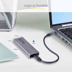 StarTech.com Boîtier Externe SSD M.2 NVMe/SATA - Boîtier Disque Dur SSD M.2 PCIe/SATA - Boîtier SSD M.2 - Boîtier pour SSD M.2 avec Câbles Hôtes USB-C et USB A - Boîtier M.2 NVMe Compatible 2230/2242/2260/2280 - Vue supplémentaire 14