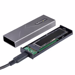 StarTech.com Boîtier Externe SSD M.2 NVMe/SATA - Boîtier Disque Dur SSD M.2 PCIe/SATA - Boîtier SSD M.2 - Boîtier pour SSD M.2 avec Câbles Hôtes USB-C et USB A - Boîtier M.2 NVMe Compatible 2230/2242/2260/2280 - Vue supplémentaire 6
