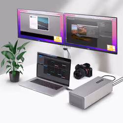 StarTech.com Boîtier PCIe Thunderbolt 3, Châssis d'Extension PCIe TB3 avec 2 Emplacements PCI Express Pour PC Portables/de Bureau/Tout-en-un, Sortie 8K/4K via les Ports TB3/DP 1.4, Boîtier Externe Slots PCIe x2 - Vue supplémentaire 8