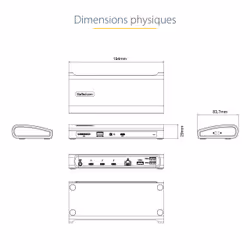 StarTech.com Dock Thunderbolt 4 - Hub Thunderbolt 4 96W Power Delivery - Moniteur unique 8K/Double moniteurs 4K 60Hz - Docking Station Thunderbolt 4 3xTB4/USB4/4xUSB-A/SD/GbE - Station d'Accueil Thunderbolt 4 - Vue supplémentaire 13