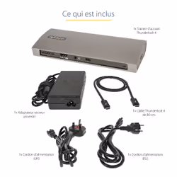 StarTech.com Dock Thunderbolt 4 - Hub Thunderbolt 4 96W Power Delivery - Moniteur unique 8K/Double moniteurs 4K 60Hz - Docking Station Thunderbolt 4 3xTB4/USB4/4xUSB-A/SD/GbE - Station d'Accueil Thunderbolt 4 - Vue supplémentaire 14
