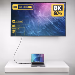 StarTech.com Adaptateur USB-C vers HDMI, 8K 60 Hz / 4K 120 Hz, Compatible Thunderbolt / USB4, Convertisseur USB C vers HDMI 2.1, HDR10+, Câble de 20 cm - Vue supplémentaire 4