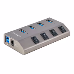 StarTech.com Hub USB-C avec Auto-Alimenté à 4 Ports - Hub USB Type C vers USB-A pour PC de Bureau/Portable - Hub USB 3.0 5Gbp ...