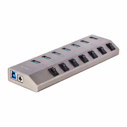 StarTech.com Hub USB-C avec Auto-Alimenté à 7 Ports - Hub USB Type C vers USB-A pour PC de Bureau/Portable - Hub USB 3.0 5Gbp ...