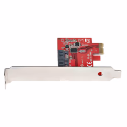 StarTech.com Carte PCI Express SATA 2 ports - Carte Contrôleur PCIe SATA - 6Gbps - ASM1166 Non-RAID - Convertisseur PCI Express 3.0 vers SATA - Connecteurs SATA Empilés - Carte d'Extension SATA