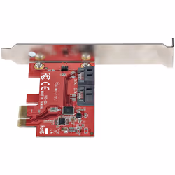 StarTech.com Carte PCI Express SATA 2 ports - Carte Contrôleur PCIe SATA - 6Gbps - ASM1166 Non-RAID - Convertisseur PCI Express 3.0 vers SATA - Connecteurs SATA Empilés - Carte d'Extension SATA - Vue supplémentaire 4