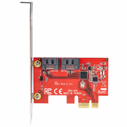 StarTech.com Carte PCI Express SATA 2 ports - Carte Contrôleur PCIe SATA - 6Gbps - ASM1166 Non-RAID - Convertisseur PCI Express 3.0 vers SATA - Connecteurs SATA Empilés - Carte d'Extension SATA - Vue supplémentaire 6