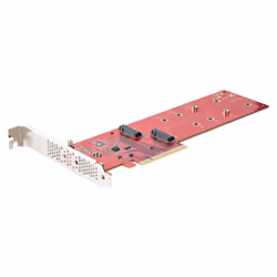StarTech.com Adaptateur PCIe M.2 - PCIe x8/ x16 vers Double NVMe ou AHCI M.2 SSD - PCI Express 4.0, 7,8 Gbps par Disque, Bifu ...