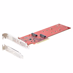 StarTech.com Adaptateur PCIe M.2 - PCIe x8/ x16 vers Double NVMe ou AHCI M.2 SSD - PCI Express 4.0, 7,8 Gbps par Disque, Bifurcation Requise - Carte PCIe Dual M.2 - Compatible Windows/Linux - Vue supplémentaire 10
