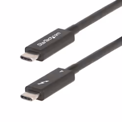 StarTech.com A40G2MB-TB4-CABLE, Mâle, Mâle, 2 m, Noir, Nickel, 40 Gbit/s