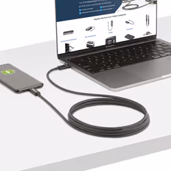 StarTech.com A40G2MB-TB4-CABLE Câble Thunderbolt 2 m 40 Gbit/s Noir - Vue supplémentaire 9
