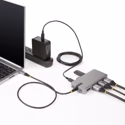 StarTech.com Adaptateur USB-C Triple Moniteur Multiport - Double HDMI 4K 60Hz + 4K 30Hz et DisplayPort, Hub USB 10Gbps 3 ports, 100W PD Pass-Trough, GbE, Station d'Acceuil de Voyage, Windows et ChromeOS - Vue supplémentaire 8