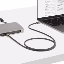 StarTech.com Câble USB4 de 1m, Câble USB-C Certifié par l'USB-IF, 40 Gbps, Cordon de Transfert de Données USB Type-C, 100W PD, 8K 60Hz, Compatible avec Thunderbolt 4/3/USB 3.2 (CC1M-40G-USB-CABLE) - Vue supplémentaire 9