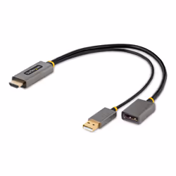 StarTech.com Adaptateur HDMI vers DisplayPort - Adaptateur HDMI vers DisplayPort de 30cm - Câble HDMI vers Displayport, Alime ...