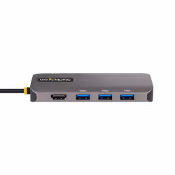StarTech.com Adaptateur Multiport USB C - Adaptateur USB C vers HDMI 4K 60Hz - Hub USB A 3.2, 5Gbps à 3 ports - 100W Power Delivery PassTrough - Dock USB C avec Câble de 30cm - Station d'accueil PC Portable
