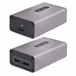 StarTech.com Extender USB 3.0 2-Port sur Fibre Multimode OM3 - LC/LC - Hub USB-A 2x 5Gbps - Portée 350m - Extendeur Fibre Opt ...