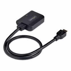 StarTech.com Répartiteur HDMI 2 Ports - Vidéo HDMI 2.0 4K 60Hz - Répartiteur HDMI 4K 1 Entrée 2 Sorties - Répartiteur 1x2 Affichage/Sortie HDMI, HDR/HDCP - Splitter avec Câble HDMI Intégré de 50 cm