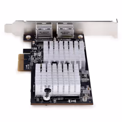 StarTech.com Carte Adaptateur Réseau PCIe 10GbE à 2 Ports - Carte Ethernet PCI Express pour PC/Serveur - Carte Réseau PCIe à Six Vitesses Prise en Charge des Trames Jumbo - NIC/LAN, 10GBASE-T et NBASE-T - Vue supplémentaire 4