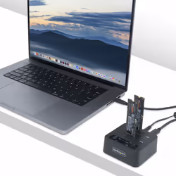 StarTech.com Duplicateur de Disque M.2 NVMe 1:1, Clonage/Copie Autonome de SSD M.2 Jusqu'à 90Go/min, Station d'Accueil de Disque Dur M.2 USB 3.2 20 Gbps à Deux Baies, Câbles USB-C/A Inclus - Vue supplémentaire 8