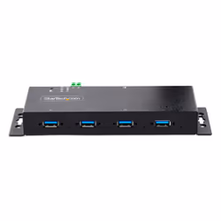 StarTech.com Hub USB 3.0 5Gbps à 4 Ports Industriel - Hub USB pour PC Portable avec Protection contre les Surtensions - Splitter USB 3.0 Montable sur Mur - Station de Charge USB à Verrouillage, Gros Calibre