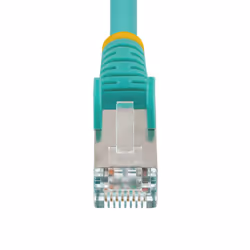 StarTech.com Câble Ethernet CAT6a 7m - Low Smoke Zero Halogen (LSZH) - 10 Gigabit 500MHz 100W PoE RJ45 S/FTP Cordon de Raccordement Réseau Snagless Turquoise avec Décharge de Tension - Vue supplémentaire 4