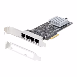 StarTech.com Carte Réseau PCIe à 4 Ports 2,5 Gbps NBASE-T, Intel I225-V - Carte Réseau pour PC - Carte Réseau Ethernet Multi-Gigabit - Carte LAN Serveur PCI Express 2.1 - Interface Ethernet de Bureau - Vue supplémentaire 6