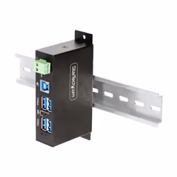 StarTech.com Hub USB 3.0 4 Ports avec 4x USB-A, Boîtier Industriel en Métal, Hub USB 4 ports avec Protection ESD, Montage Mural, sur Table ou sur Rail, USB 3.0/3.1/3.2 Gen 1 5Gbps - Vue supplémentaire 5