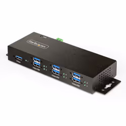 StarTech.com Hub USB 3.0 7 Ports avec 7x USB-A, Boîtier Industriel en Métal, Hub USB 7 ports avec Protection ESD, Montage Mur ...