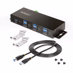 StarTech.com Hub USB 3.0 7 Ports avec 7x USB-A, Boîtier Industriel en Métal, Hub USB 7 ports avec Protection ESD, Montage Mural, sur Table ou sur Rail, USB 3.0/3.1/3.2 Gen 1 5Gbps - Vue supplémentaire 11